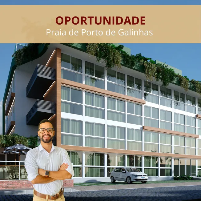 Foto 1 de Apartamento com 1 Quarto à venda, 19m² em Porto de Galinhas, Ipojuca