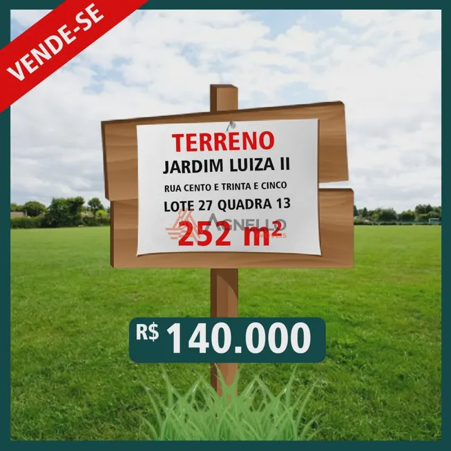 Foto 1 de Lote/Terreno à venda, 252m² em Jardim Luiza II, Franca