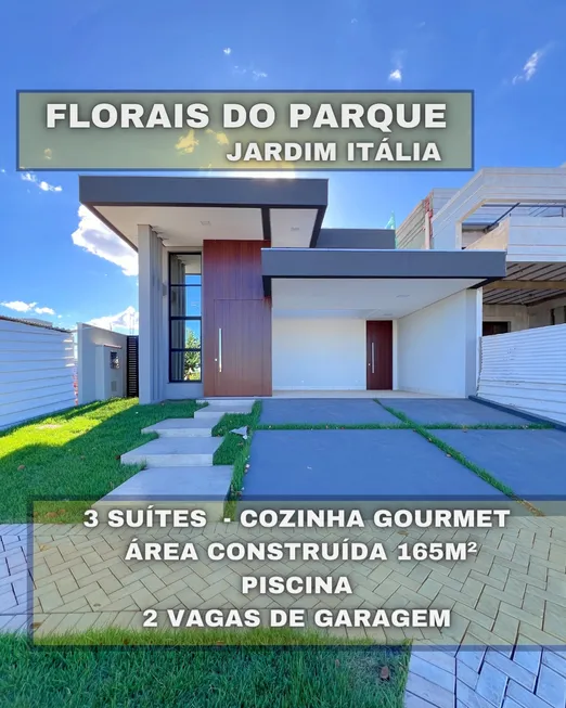 Foto 1 de Casa de Condomínio com 3 Quartos à venda, 165m² em Jardim Itália, Cuiabá