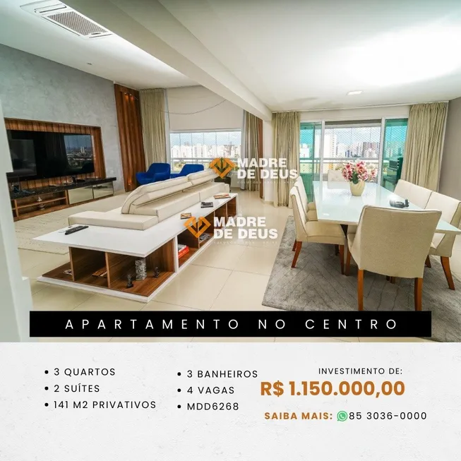Foto 1 de Apartamento com 3 Quartos à venda, 141m² em Centro, Fortaleza