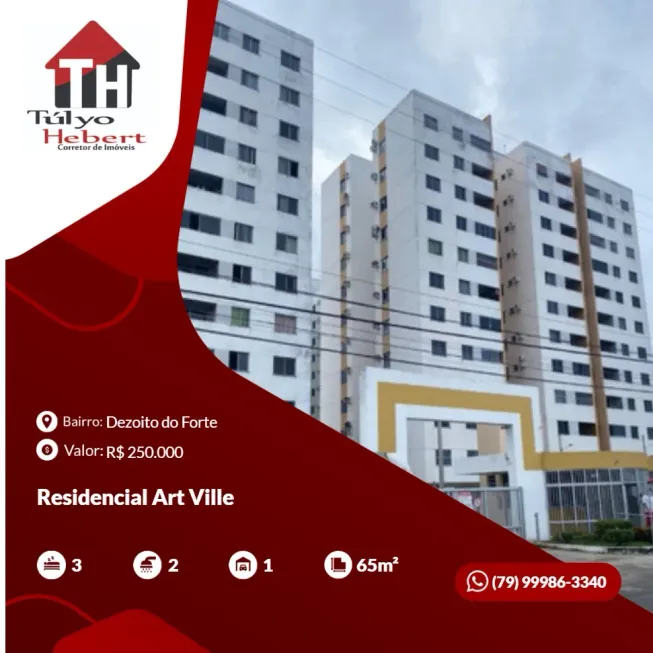 Foto 1 de Apartamento com 3 Quartos à venda, 65m² em Dezoito do Forte, Aracaju