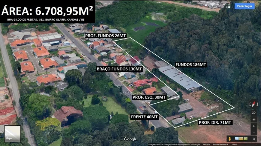 Foto 1 de Lote/Terreno à venda, 67m² em Olaria, Canoas