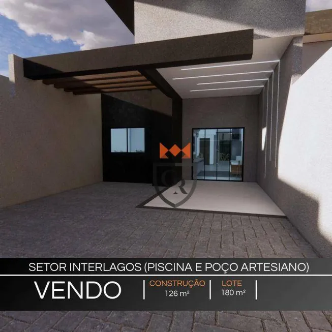 Foto 1 de Casa com 3 Quartos à venda, 126m² em Residencial Interlagos, Rio Verde