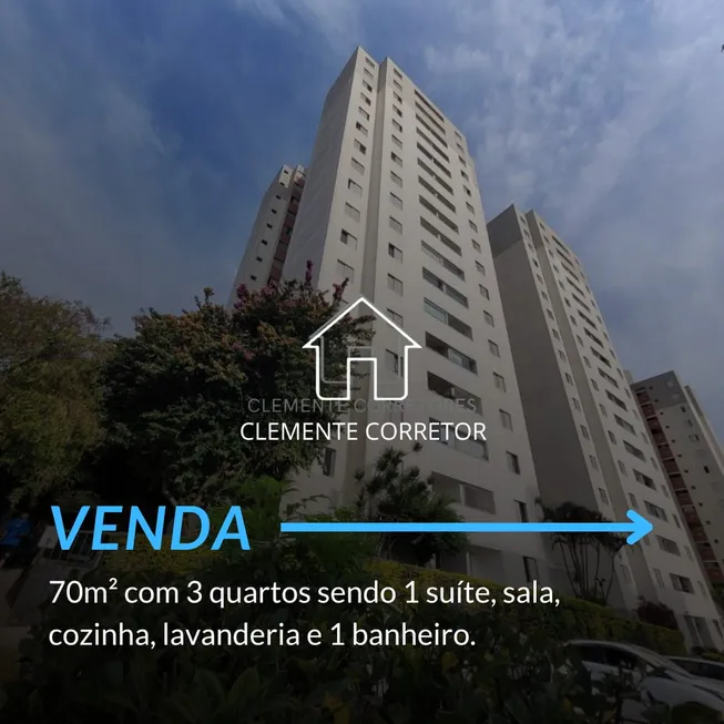 Foto 1 de Apartamento com 3 Quartos à venda, 70m² em Vila Bela Vista, São Paulo