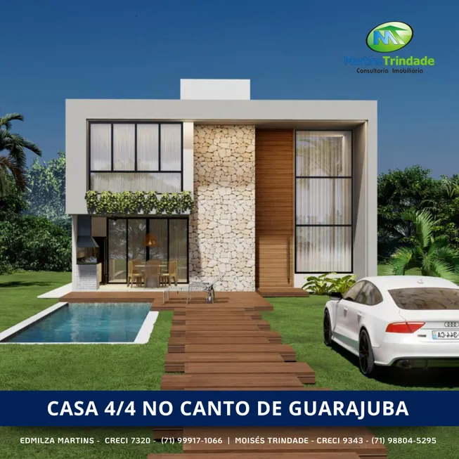 Foto 1 de Casa de Condomínio com 4 Quartos à venda, 160m² em Guarajuba Monte Gordo, Camaçari