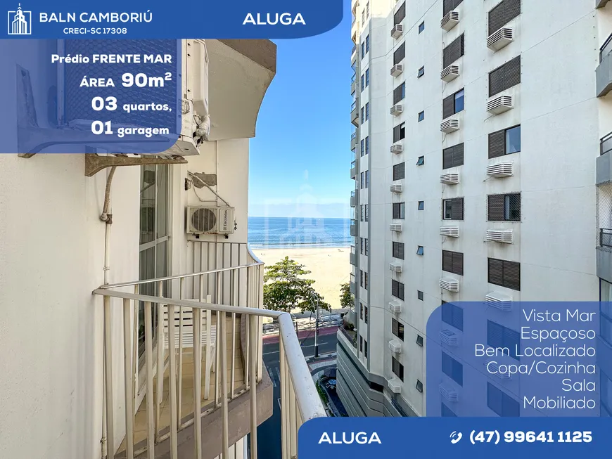 Foto 1 de Apartamento com 3 Quartos para alugar, 90m² em Frente Mar Centro, Balneário Camboriú