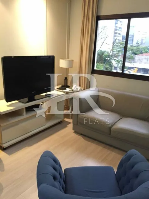 Foto 1 de Flat com 1 Quarto para venda ou aluguel, 40m² em Vila Olímpia, São Paulo