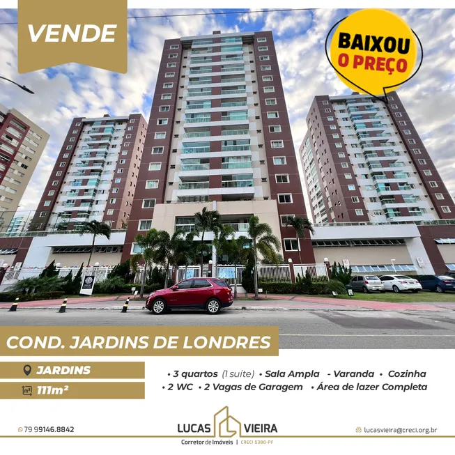 Foto 1 de Apartamento com 3 Quartos à venda, 111m² em Jardins, Aracaju
