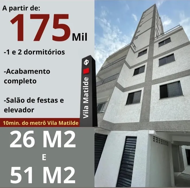 Foto 1 de Apartamento com 1 Quarto à venda, 25m² em Vila Santana, São Paulo