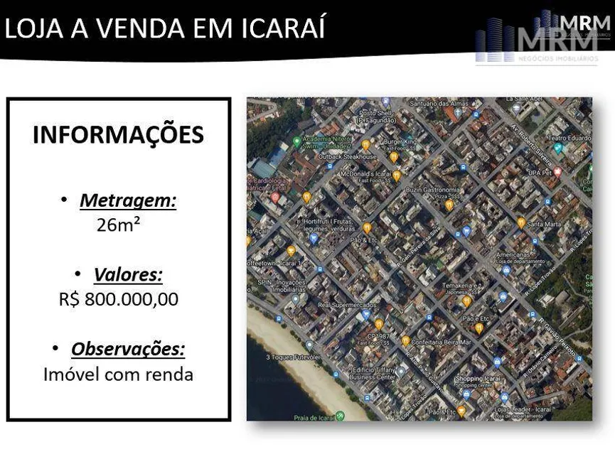 Foto 1 de Ponto Comercial à venda, 26m² em Icaraí, Niterói