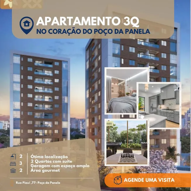 Foto 1 de Apartamento com 2 Quartos à venda, 105m² em Poço, Recife