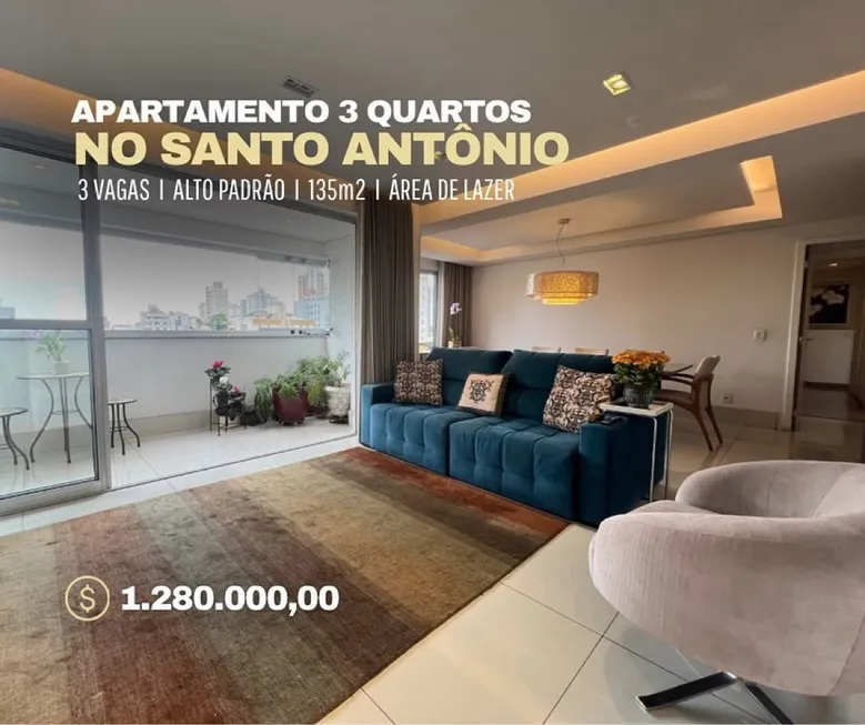 Foto 1 de Apartamento com 3 Quartos à venda, 145m² em Santo Antônio, Belo Horizonte