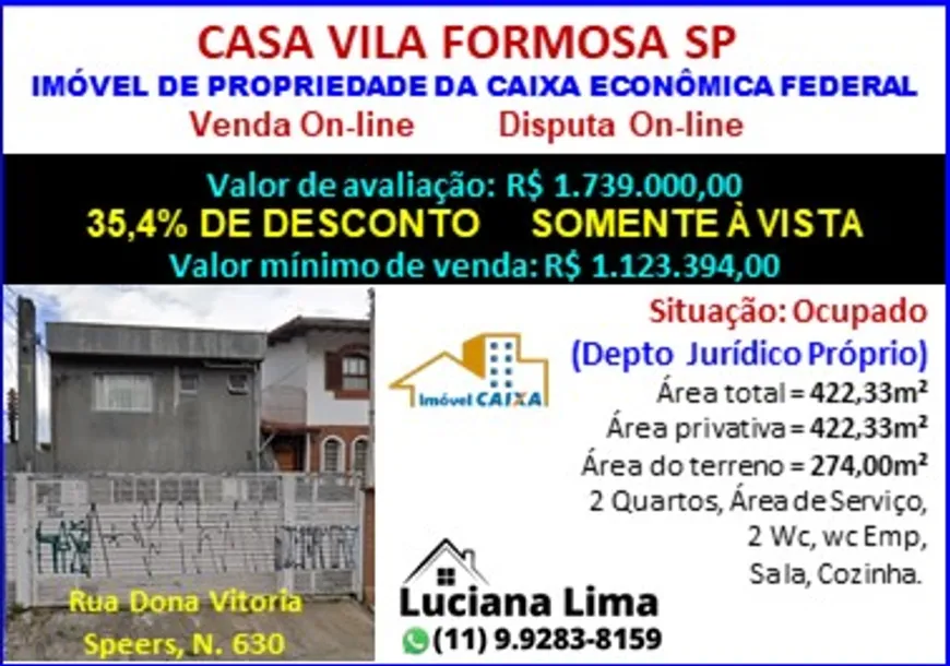 Foto 1 de Casa com 4 Quartos à venda, 422m² em Vila Formosa, São Paulo