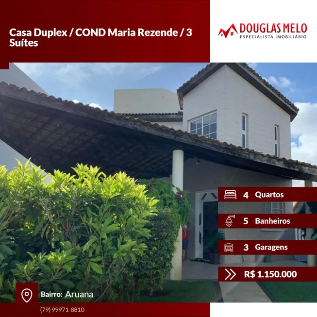 Foto 1 de Casa de Condomínio com 4 Quartos à venda, 360m² em Aruana, Aracaju