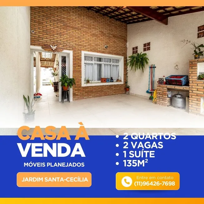 Foto 1 de Casa com 2 Quartos à venda, 135m² em Jardim Santa Cecília, Guarulhos