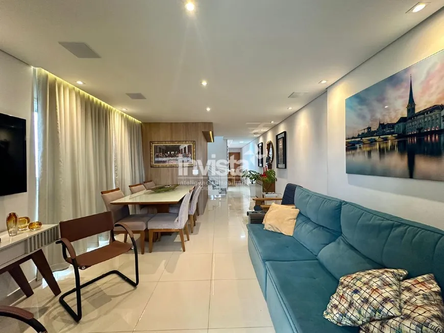Foto 1 de Apartamento com 3 Quartos à venda, 128m² em Encruzilhada, Santos