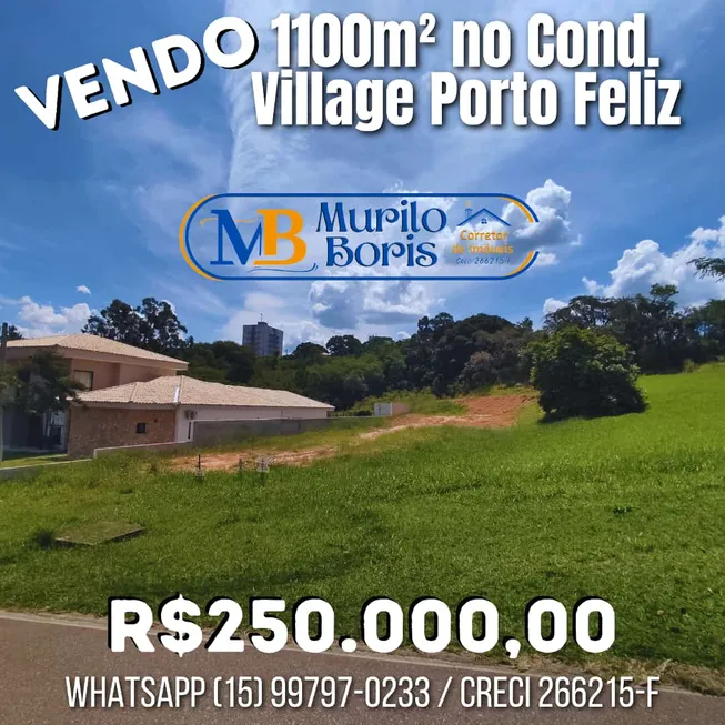 Foto 1 de Lote/Terreno à venda, 1100m² em Avecuia do Alto, Porto Feliz