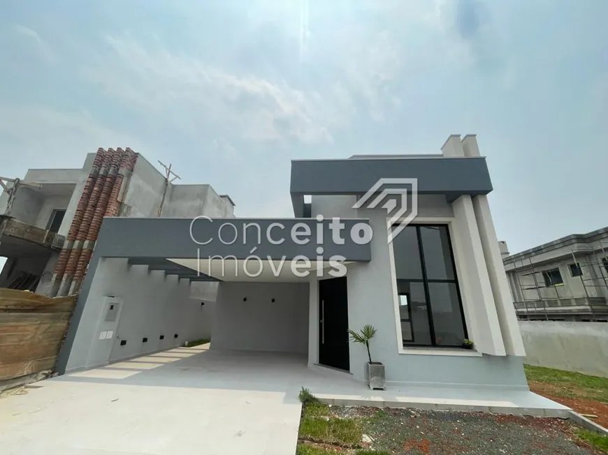 Foto 1 de Casa de Condomínio com 3 Quartos à venda, 128m² em Cara Cara, Ponta Grossa