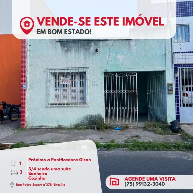 Foto 1 de Casa com 3 Quartos à venda, 10m² em Brasília, Feira de Santana