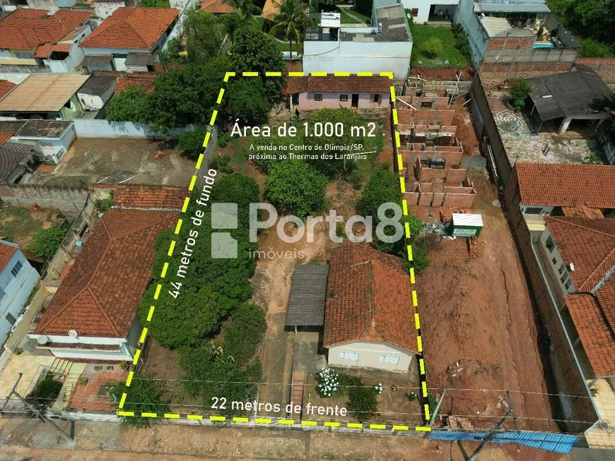 Foto 1 de Lote/Terreno à venda, 1000m² em Centro, Olímpia