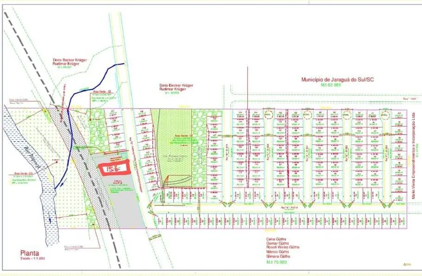 Foto 1 de Lote/Terreno à venda, 742m² em Três Rios do Norte, Jaraguá do Sul