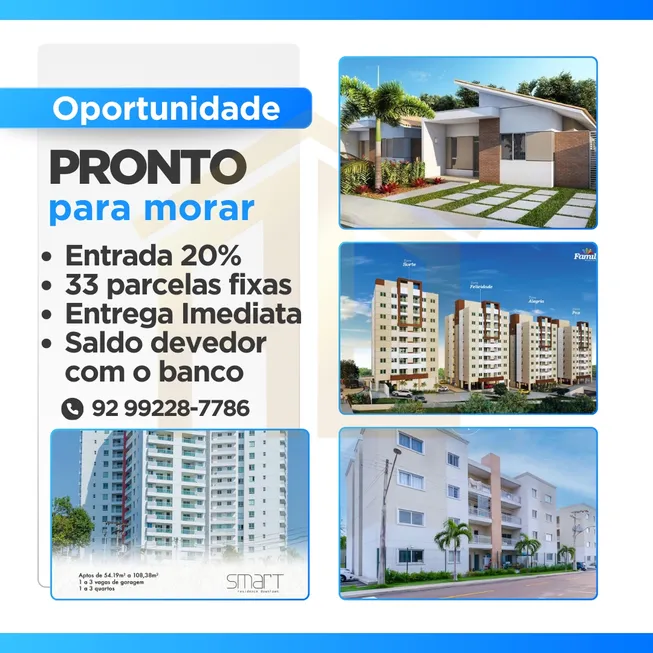Foto 1 de Apartamento com 3 Quartos à venda, 77m² em Centro, Manaus