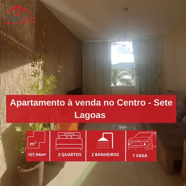 Foto 1 de Apartamento com 3 Quartos à venda, 107m² em Centro, Sete Lagoas