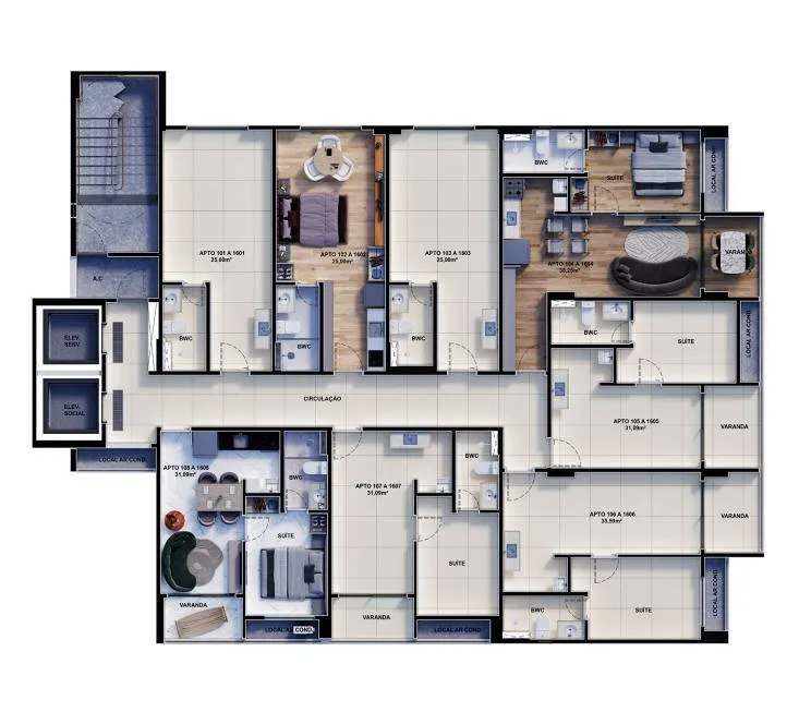 Foto 1 de Apartamento com 1 Quarto à venda, 25m² em Várzea, Recife