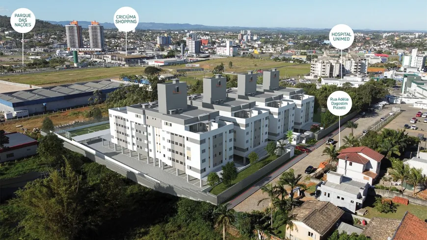 Foto 1 de Apartamento com 2 Quartos à venda, 51m² em Ceará, Criciúma