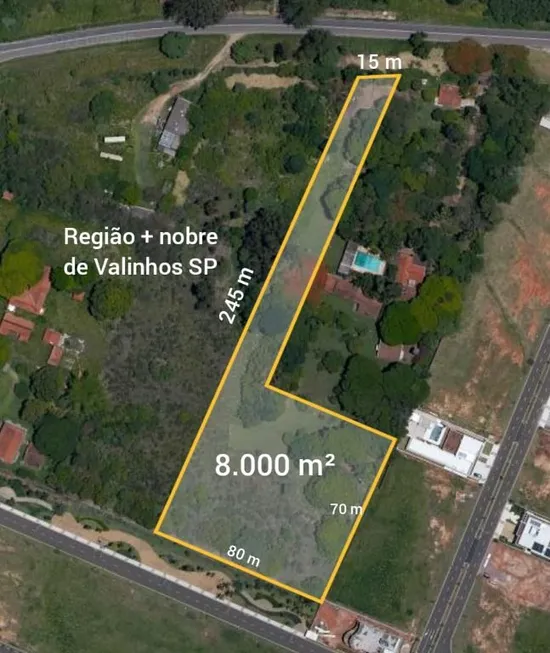 Foto 1 de Lote/Terreno para venda ou aluguel, 8000m² em CHACARA SAO BENTO, Valinhos