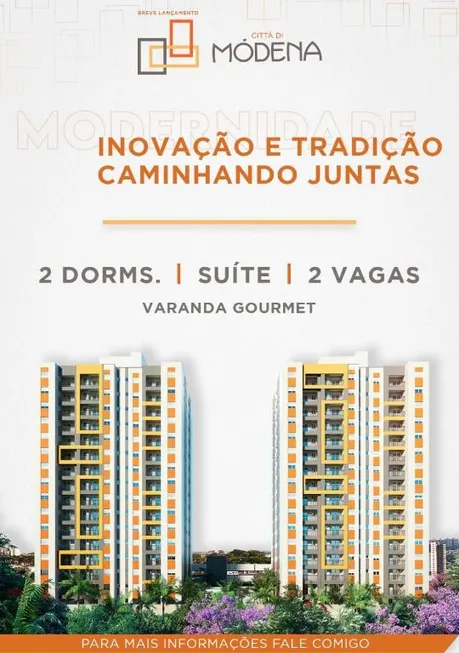 Foto 1 de Apartamento com 2 Quartos à venda, 61m² em Santa Terezinha, Paulínia