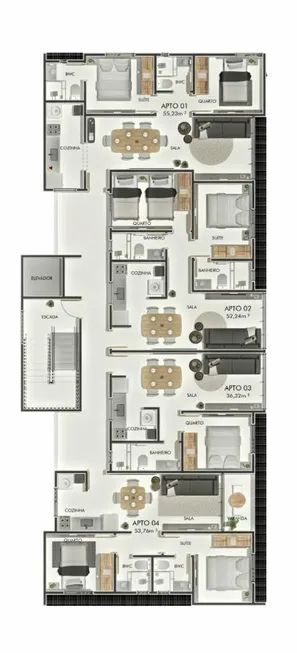 Foto 1 de Apartamento com 2 Quartos à venda, 53m² em Intermares, Cabedelo