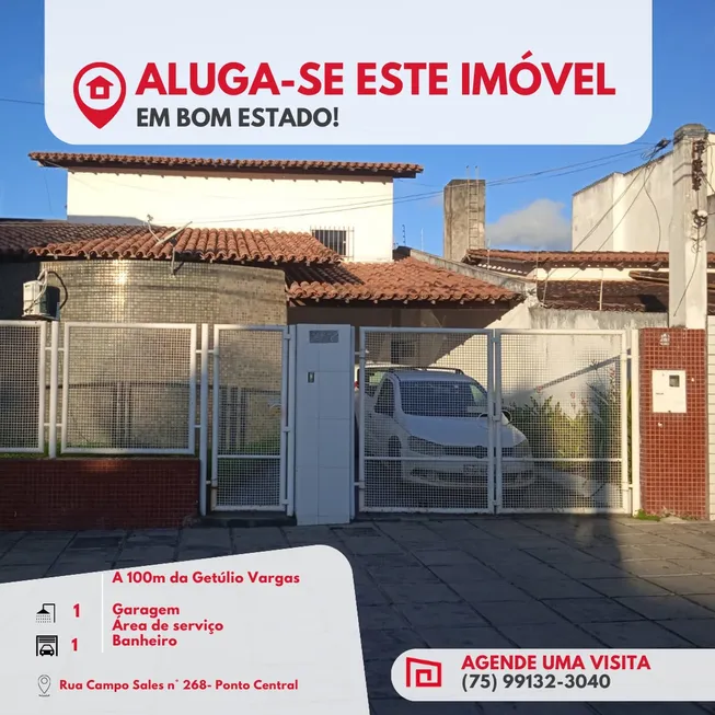 Foto 1 de Casa com 2 Quartos para venda ou aluguel, 10m² em Ponto Central, Feira de Santana