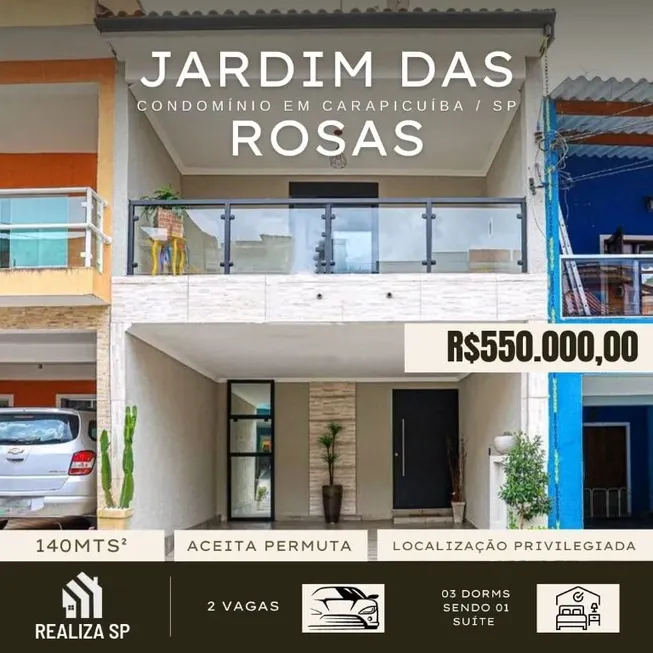 Foto 1 de Casa com 3 Quartos à venda, 140m² em Jardim Ana Estela, Carapicuíba