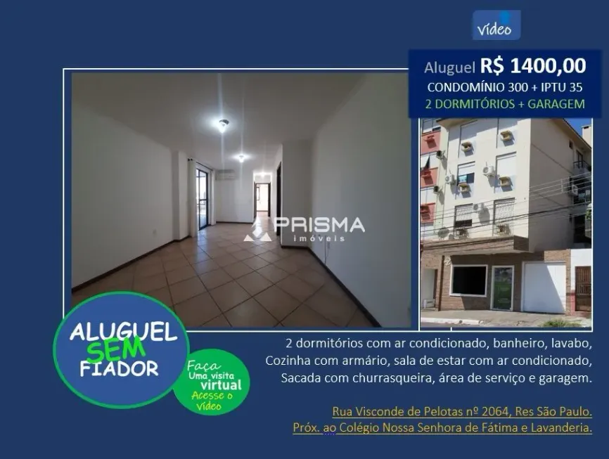 Foto 1 de Apartamento com 2 Quartos para alugar, 100m² em Nossa Senhora de Fátima, Santa Maria