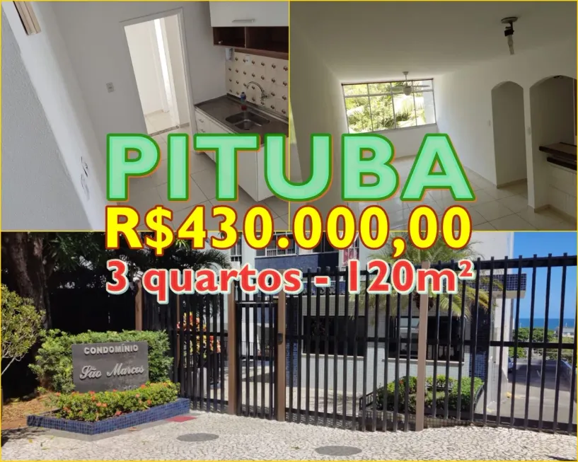 Foto 1 de Apartamento com 3 Quartos à venda, 120m² em Pituba, Salvador