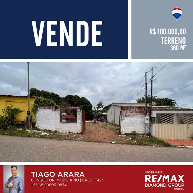 Foto 1 de Lote/Terreno à venda, 361m² em Doca Furtado, Rio Branco