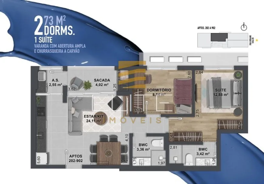 Foto 1 de Apartamento com 2 Quartos à venda, 73m² em Centro, Florianópolis