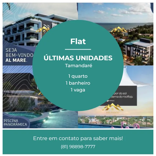 Foto 1 de Apartamento com 1 Quarto à venda, 25m² em TAMANDARE I, Tamandare