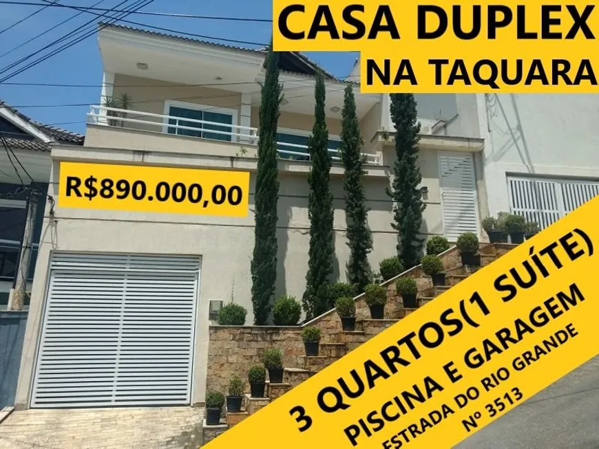 Foto 1 de Casa de Condomínio com 3 Quartos à venda, 240m² em Taquara, Rio de Janeiro