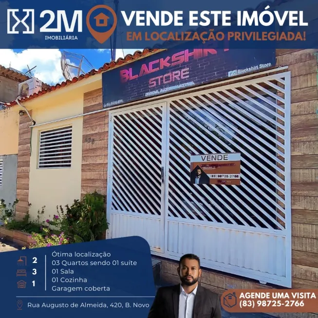 Foto 1 de Casa com 3 Quartos à venda, 90m² em Centro, Guarabira