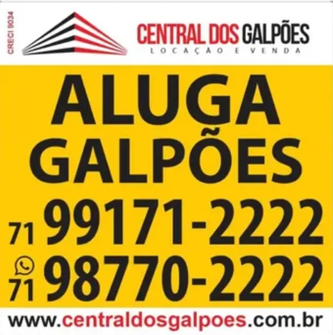 Foto 1 de Galpão/Depósito/Armazém para alugar, 1050m² em SUBAE, Feira de Santana