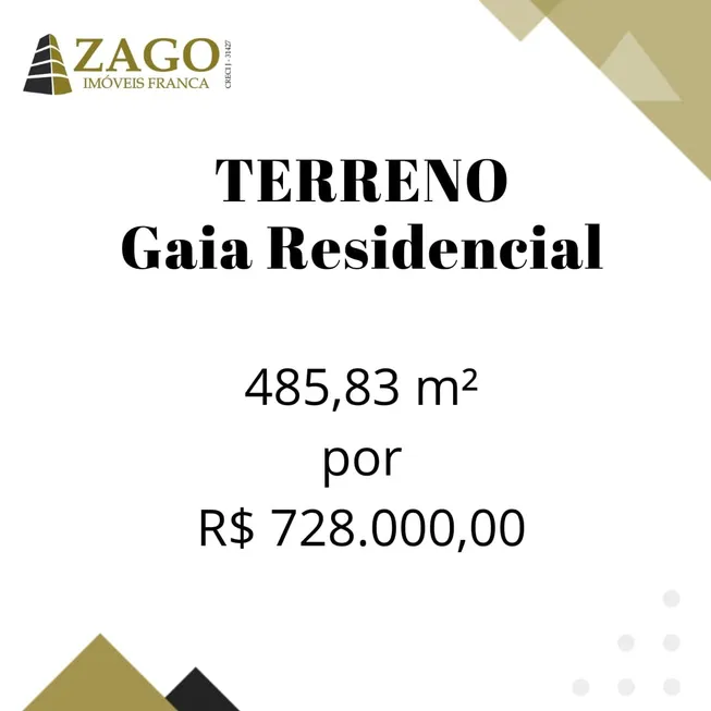 Foto 1 de Lote/Terreno à venda, 484m² em Prolongamento Vila Duque de Caxias, Franca