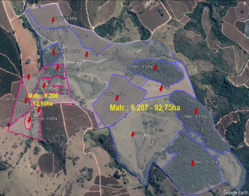 Foto 1 de Fazenda/Sítio à venda, 1050000m² em Area Rural de Tres Pontas, Três Pontas