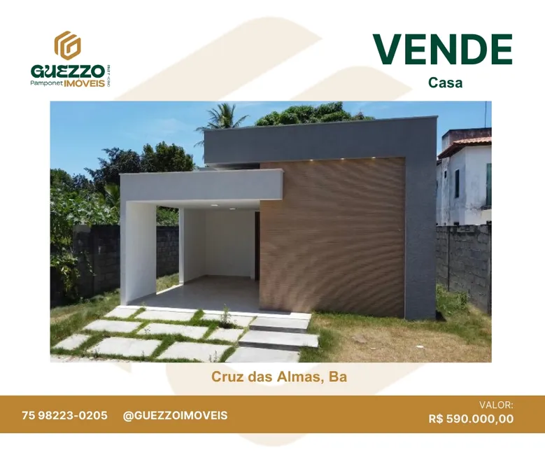 Foto 1 de Casa de Condomínio com 4 Quartos à venda, 300m² em Centro, Cruz das Almas