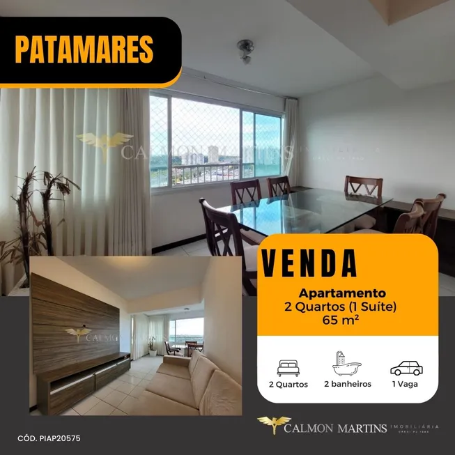 Foto 1 de Apartamento com 2 Quartos à venda, 65m² em Patamares, Salvador