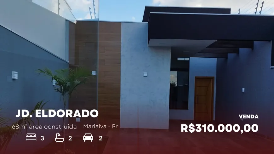 Foto 1 de Casa com 3 Quartos à venda, 68m² em Jardim São Pedro, Marialva