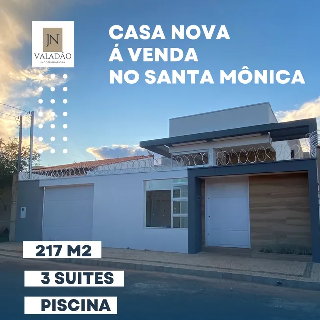 Foto 1 de Casa com 3 Quartos à venda, 217m² em Santa Mônica, Uberlândia