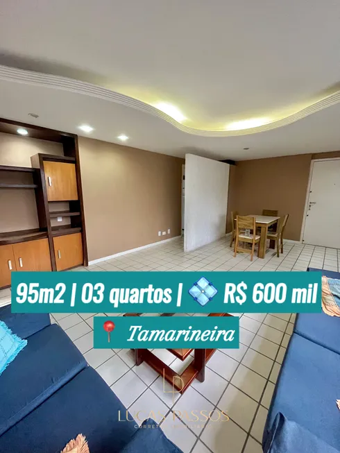 Foto 1 de Apartamento com 3 Quartos à venda, 95m² em Tamarineira, Recife