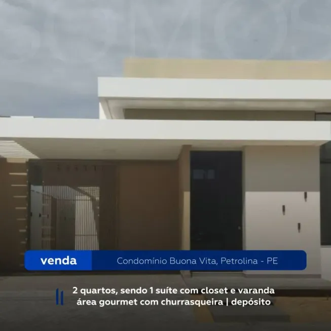 Foto 1 de Casa de Condomínio com 2 Quartos à venda, 10m² em Boa Esperança, Petrolina